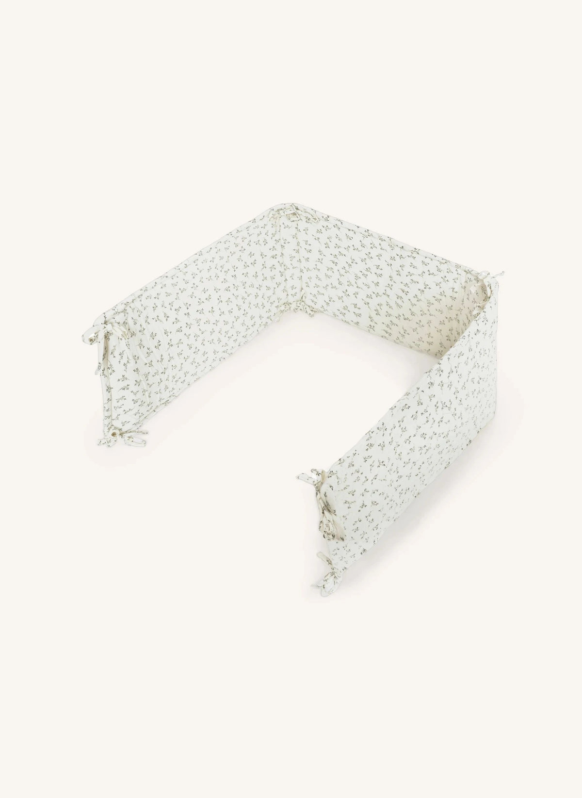 Babyshower - Olive Bloom bumper pad | Ecru