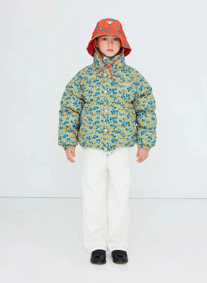 Tinycottons - Floral Down Jacket | Blue