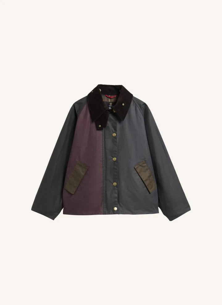 Barbour - Oiled Patchwork Cotton "Transport" Jacket | Navy blue