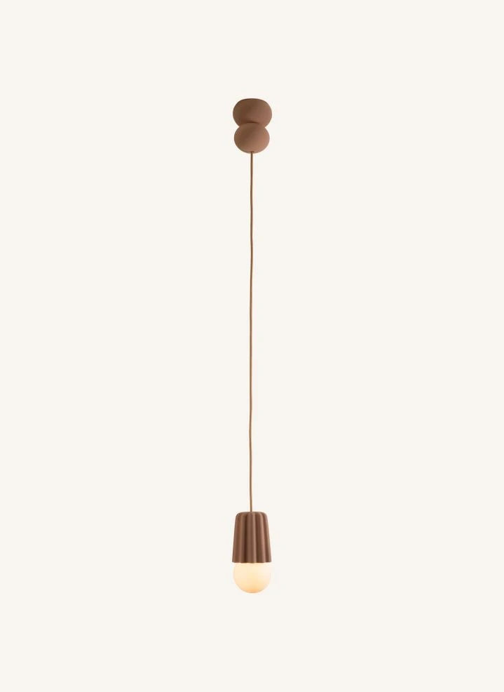 Schneid Studio - Stucco ceramic hanging lamp | Brown