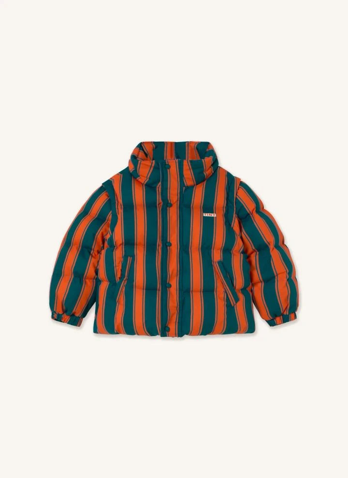 Tinycottons - Striped Down Jacket | Red