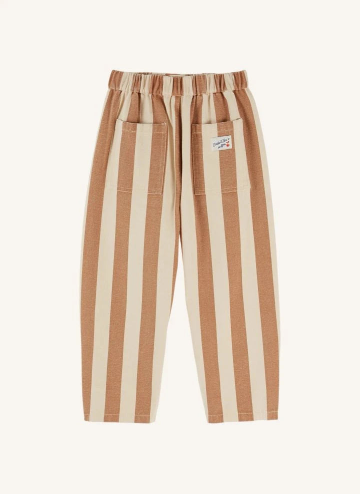 Emile et Ida - Striped Pants | Ecru