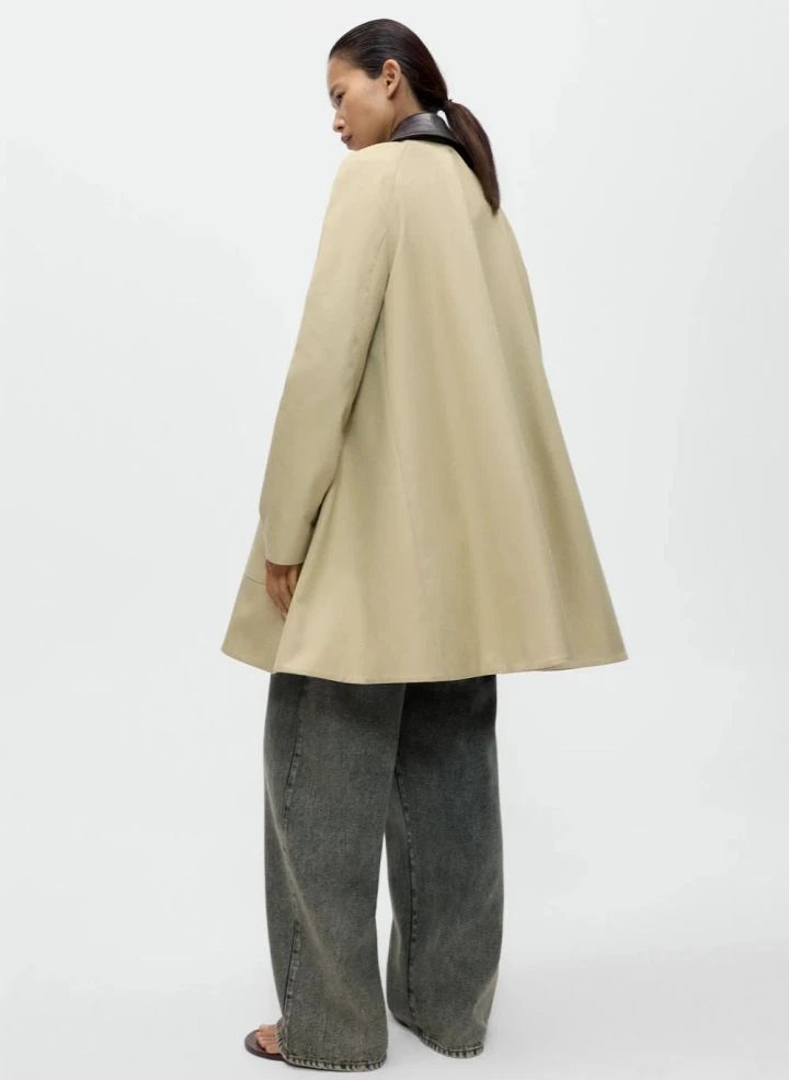 Cordera - Voluminous Collar Coat | Camel