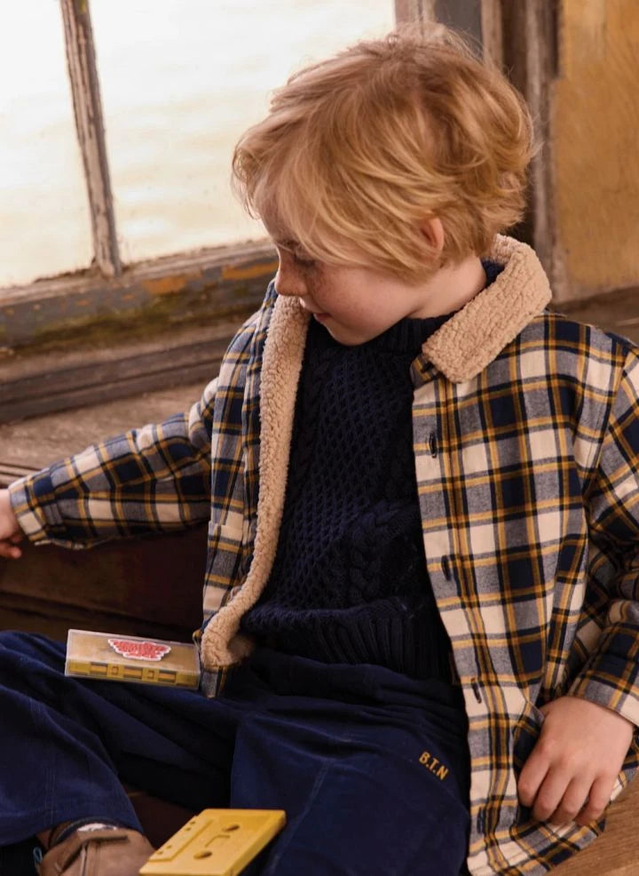 Bonton - Piloti Checkered Jacket | White