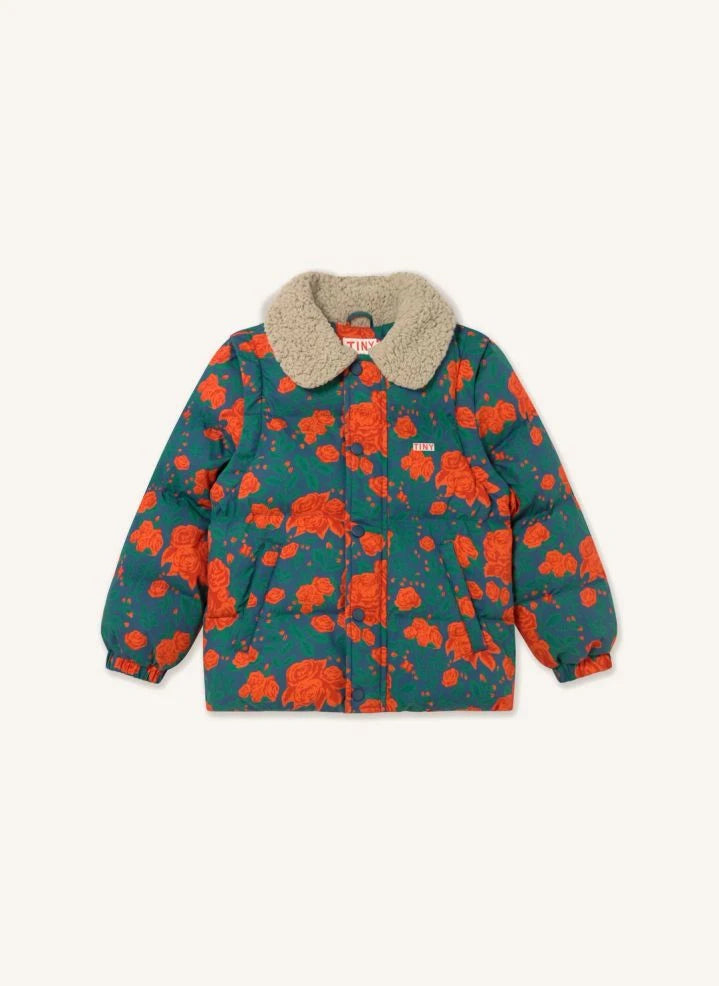 Tinycottons - Roses Down Jacket | Blue
