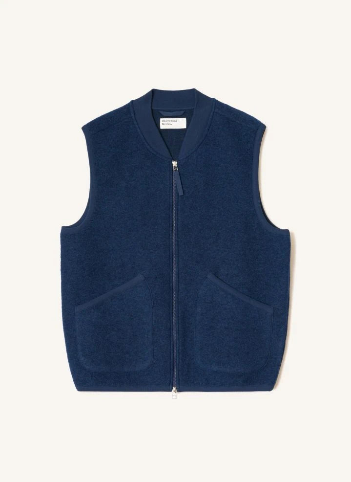 Universal Works - Sleeveless Wool Jacket | Indigo