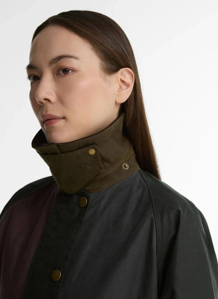 Barbour - Oiled Patchwork Cotton "Transport" Jacket | Navy blue