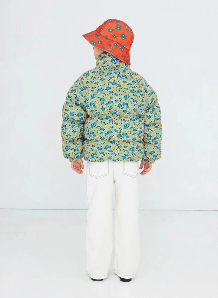 Tinycottons - Floral Down Jacket | Blue