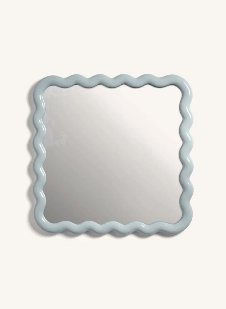 &Klevering - Zigzag mirror | Light Blue