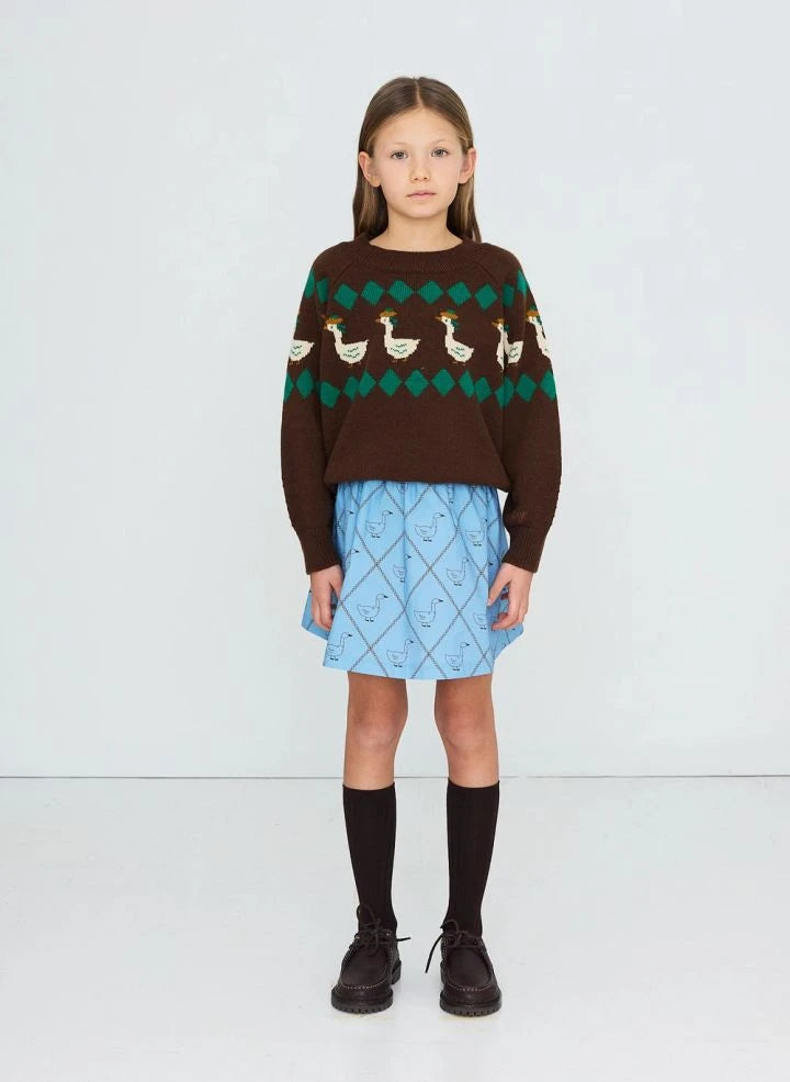 Tinycottons - "Geese" Wool Sweater | Brown