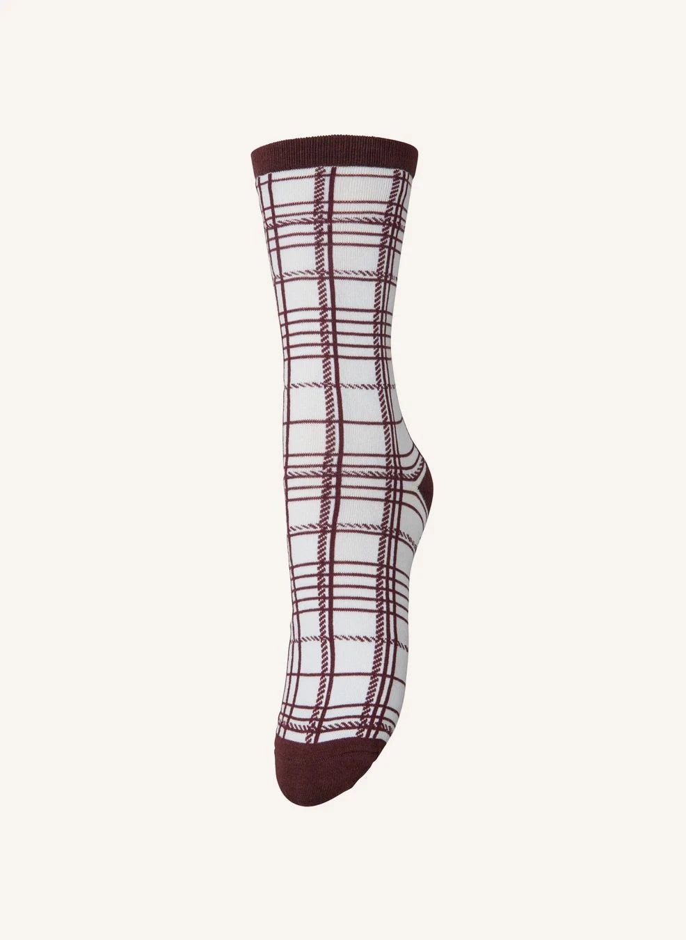 Becksöndergaard - Grid Visca Socks | Burgundy