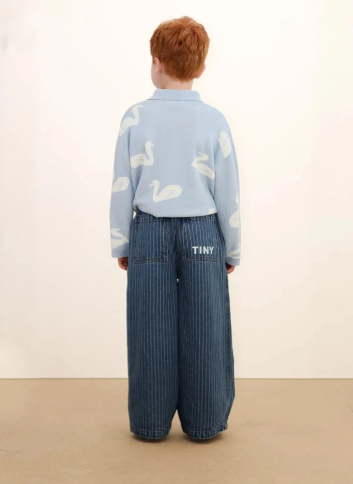 Tinycottons - Large striped jeans | Blue