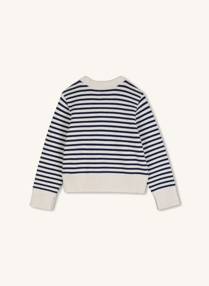 Zadig & Voltaire - Striped Buttoned Knit Sweater | Ecru
