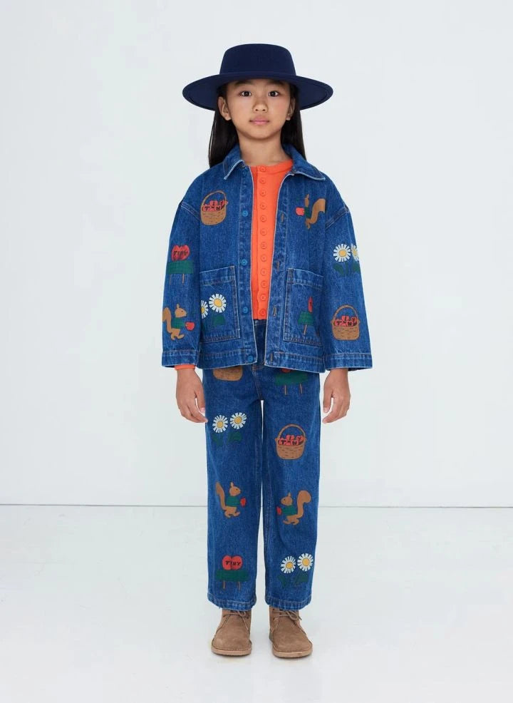 Tinycottons - Pommes Denim Jacket | Blue