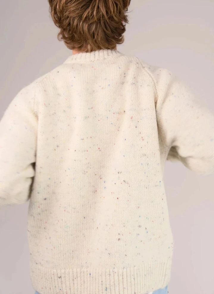 Origin Knitwear - Raglan Chunky Wool Sweater | Ecru