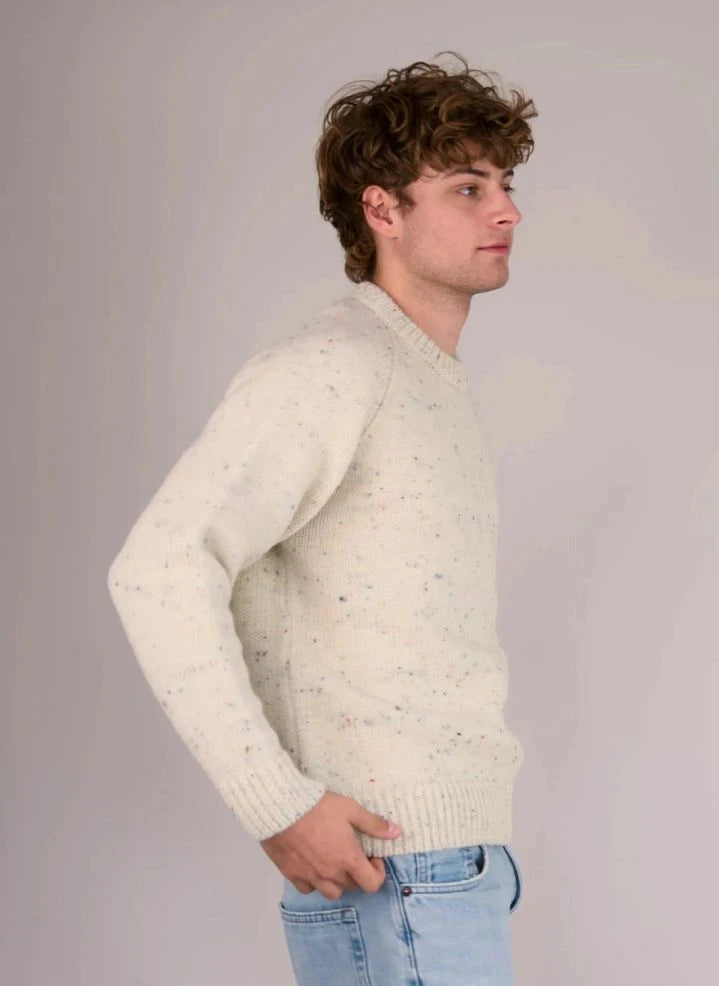 Origin Knitwear - Raglan Chunky Wool Sweater | Ecru
