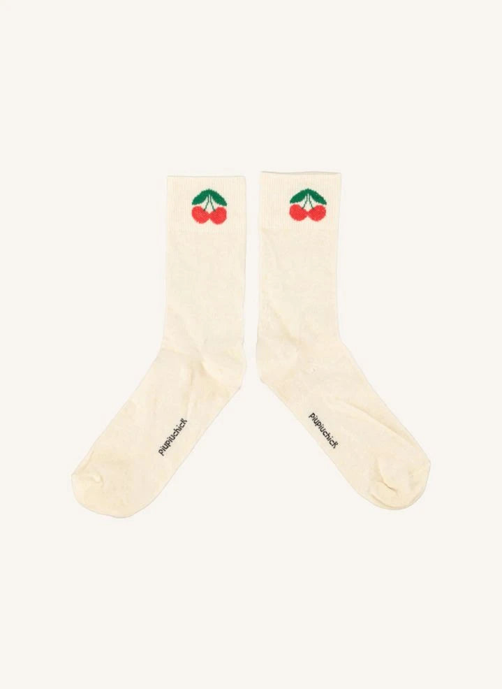 Piupiuchick - Cherry Socks | Ecru