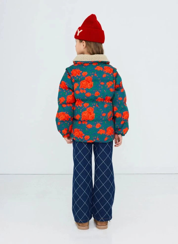 Tinycottons - Roses Down Jacket | Blue