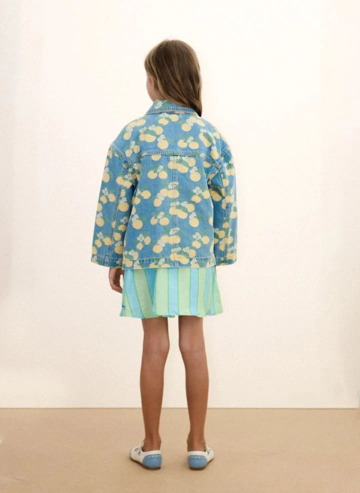 Tinycottons - Denim Jacket Oranges | Blue