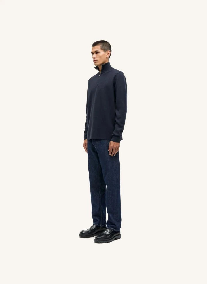 Samsoe Samsoe - Gunan Half Zip Sweat  | Dark Blue