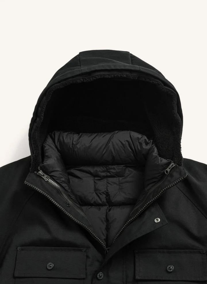 Taion - Volume Down Hooded Jacket  | Black