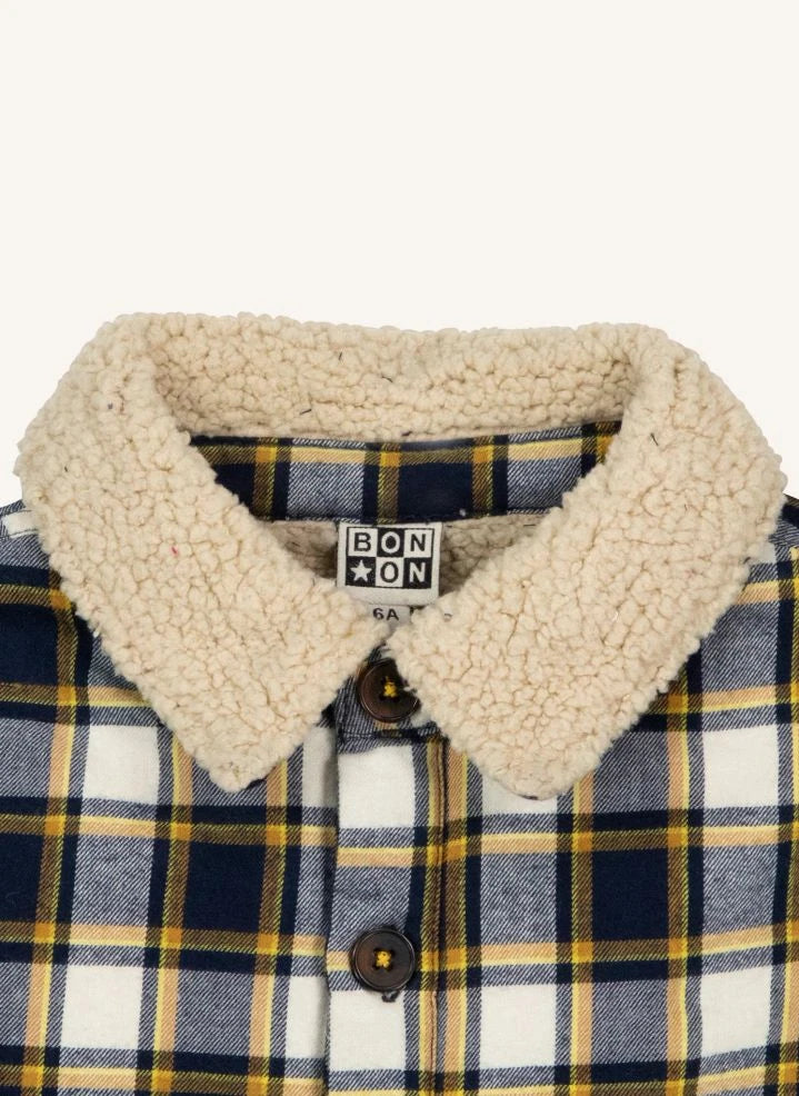 Bonton - Piloti Checkered Jacket | White