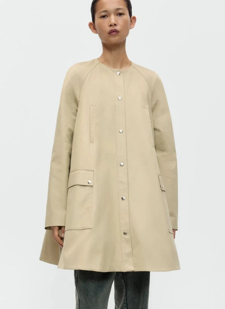 Cordera - Voluminous Collar Coat | Camel