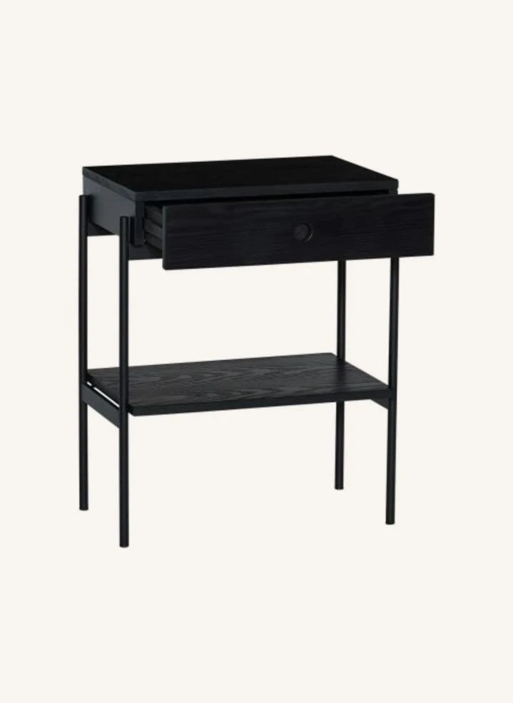 Hübsch - Bedside table Black | Black