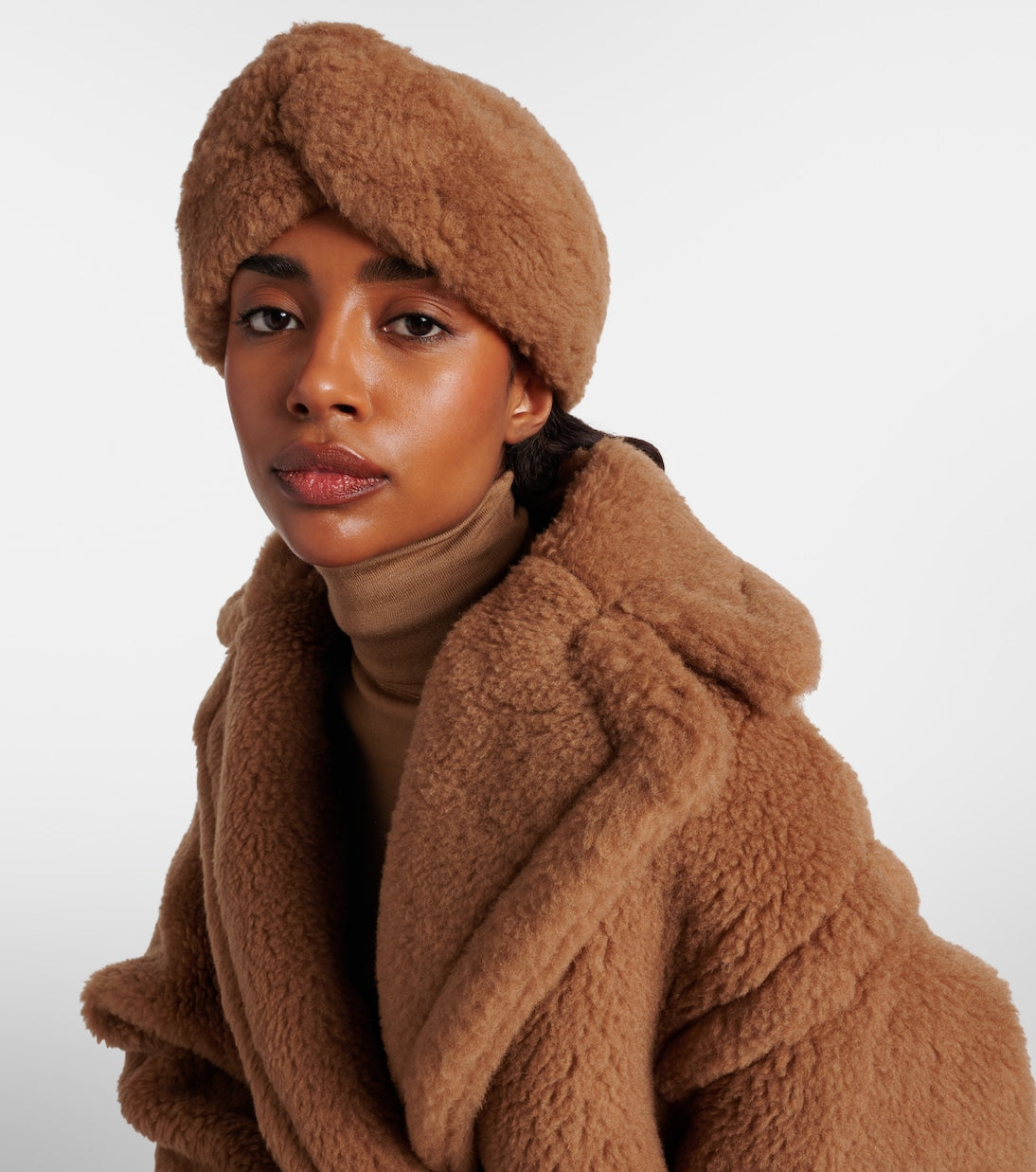 Max Mara - Ovidio camel wool and silk headband
