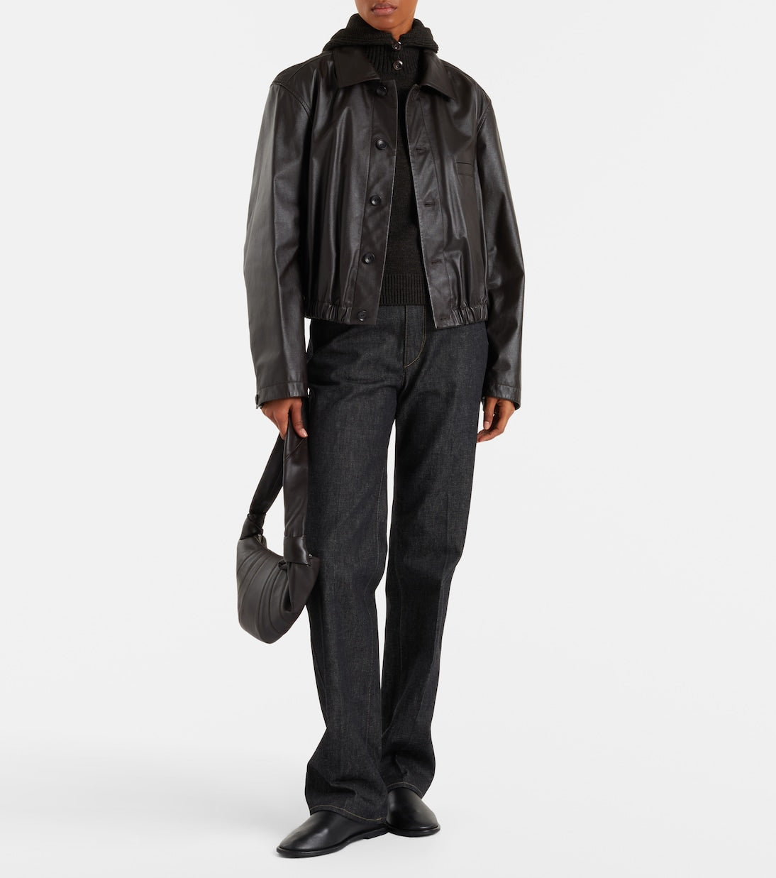 Lemaire - Croissant Small leather shoulder bag