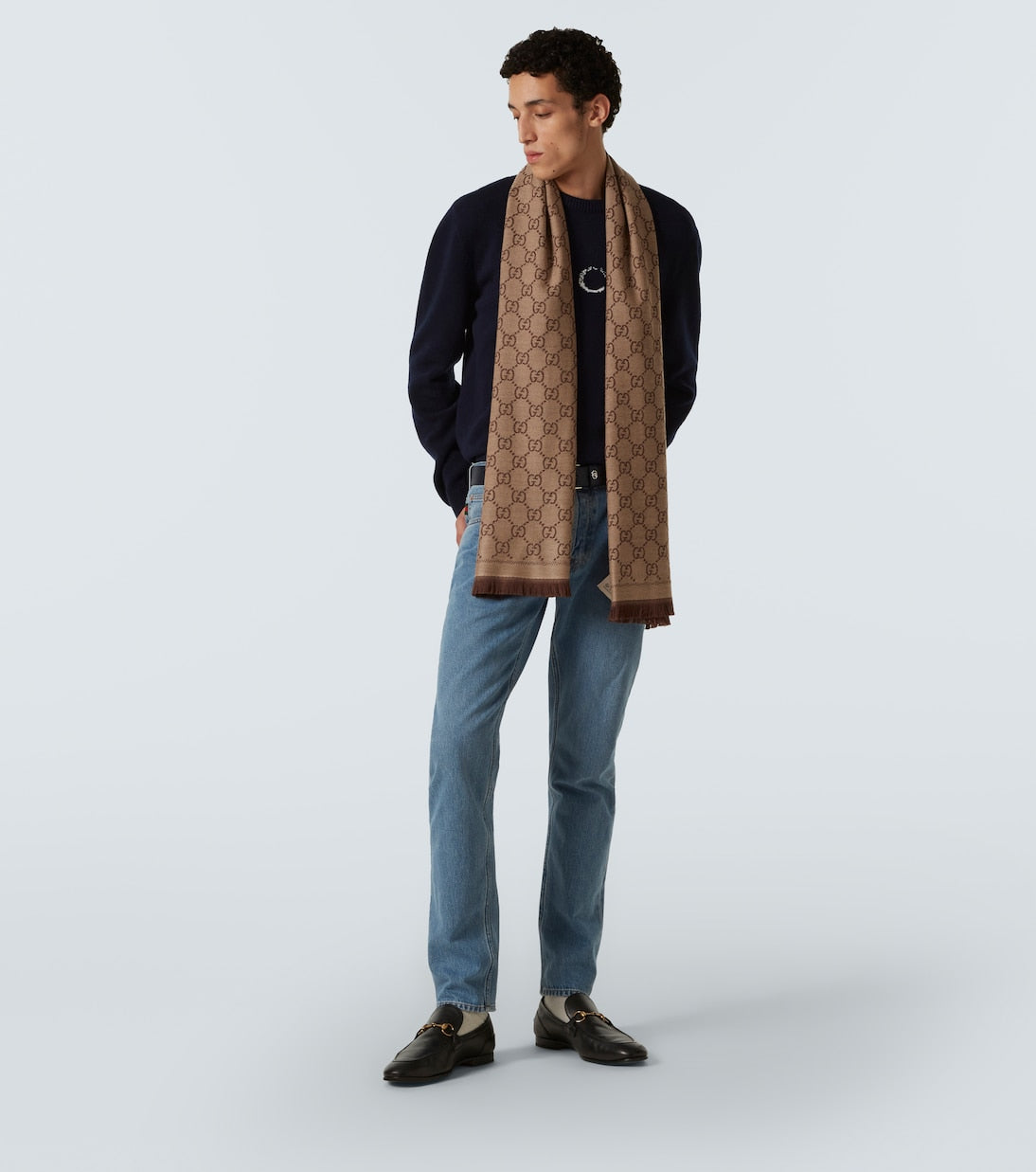 Gucci - GG wool jacquard scarf