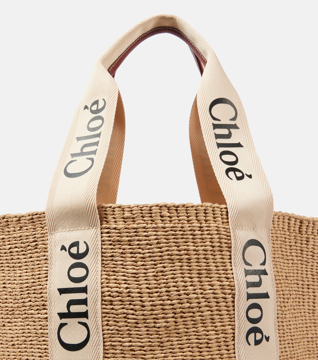 Chloé - x Mifuko Woody Large raffia tote