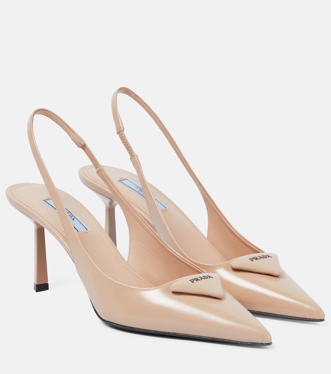 Prada - Leather slingback pumps
