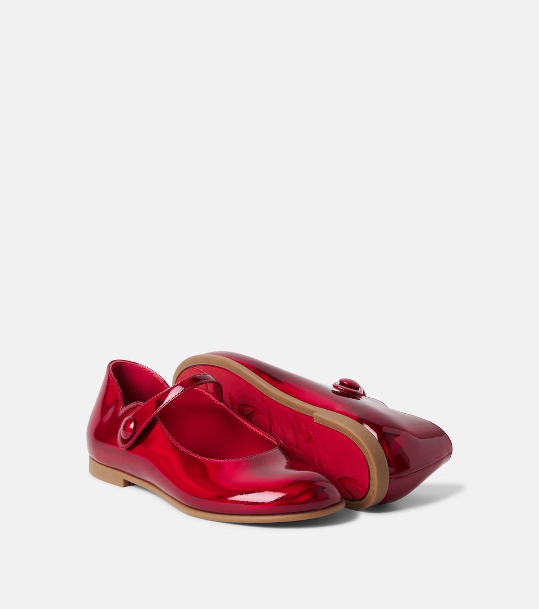 Christian Louboutin Kids - Melodie Chick patent leather ballet flats