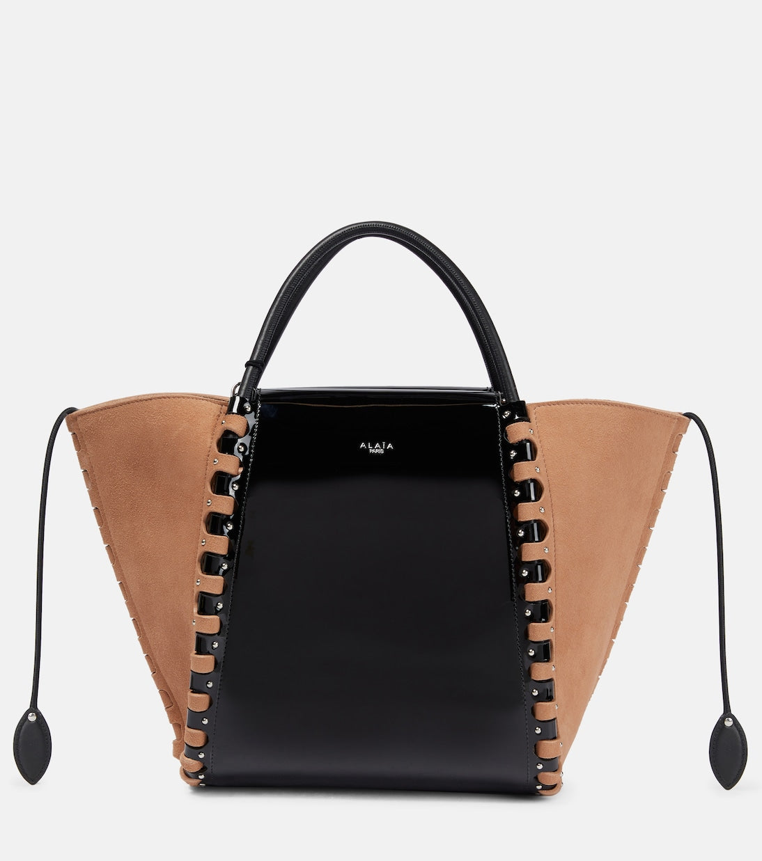 Alaïa - Hinge Medium suede and leather tote