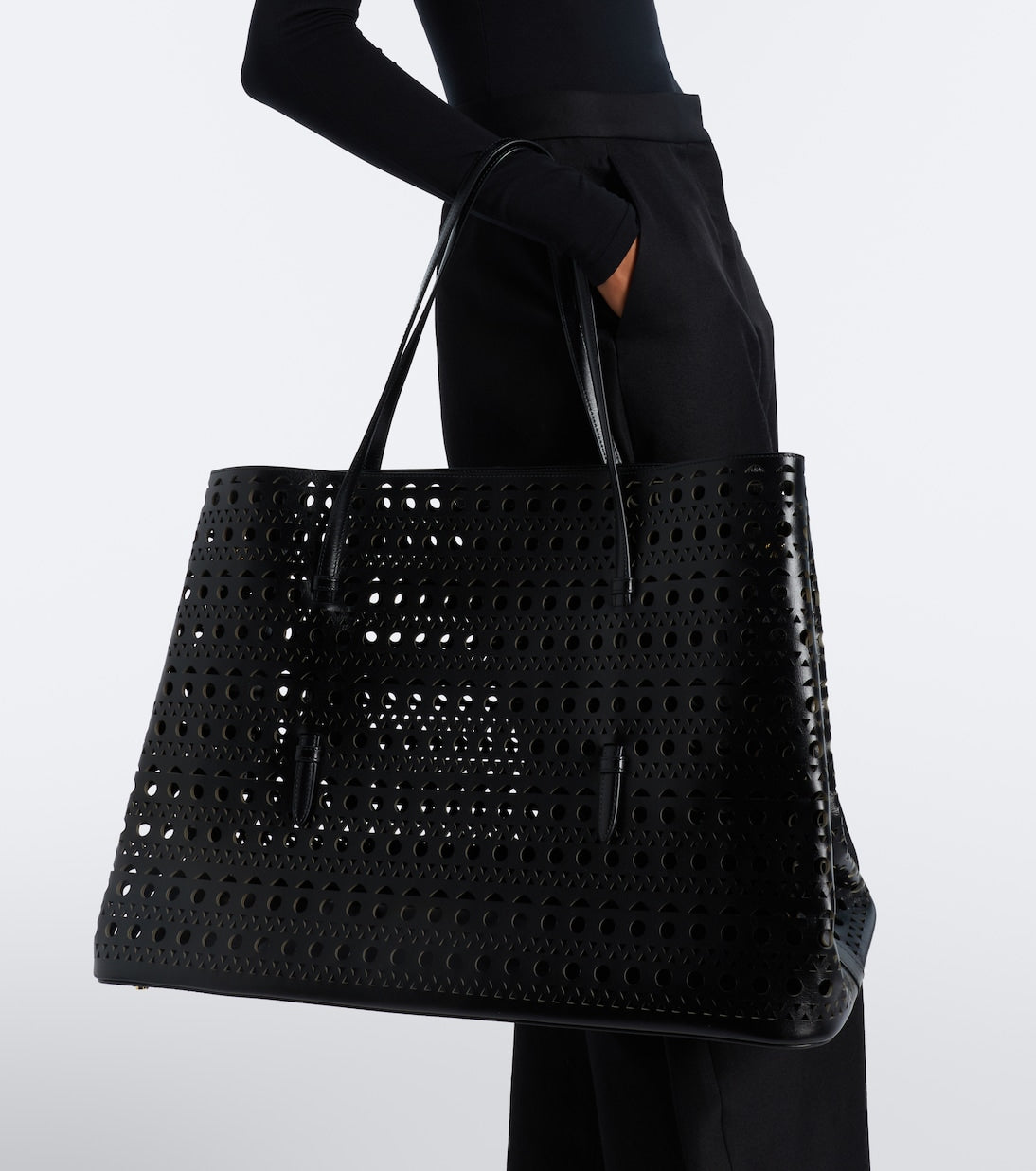 Alaïa - Mina 50 Large leather tote bag