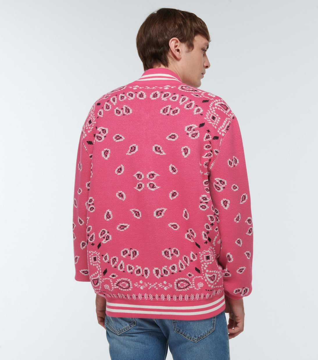 Alanui - Bandana jacquard cotton bomber jacket