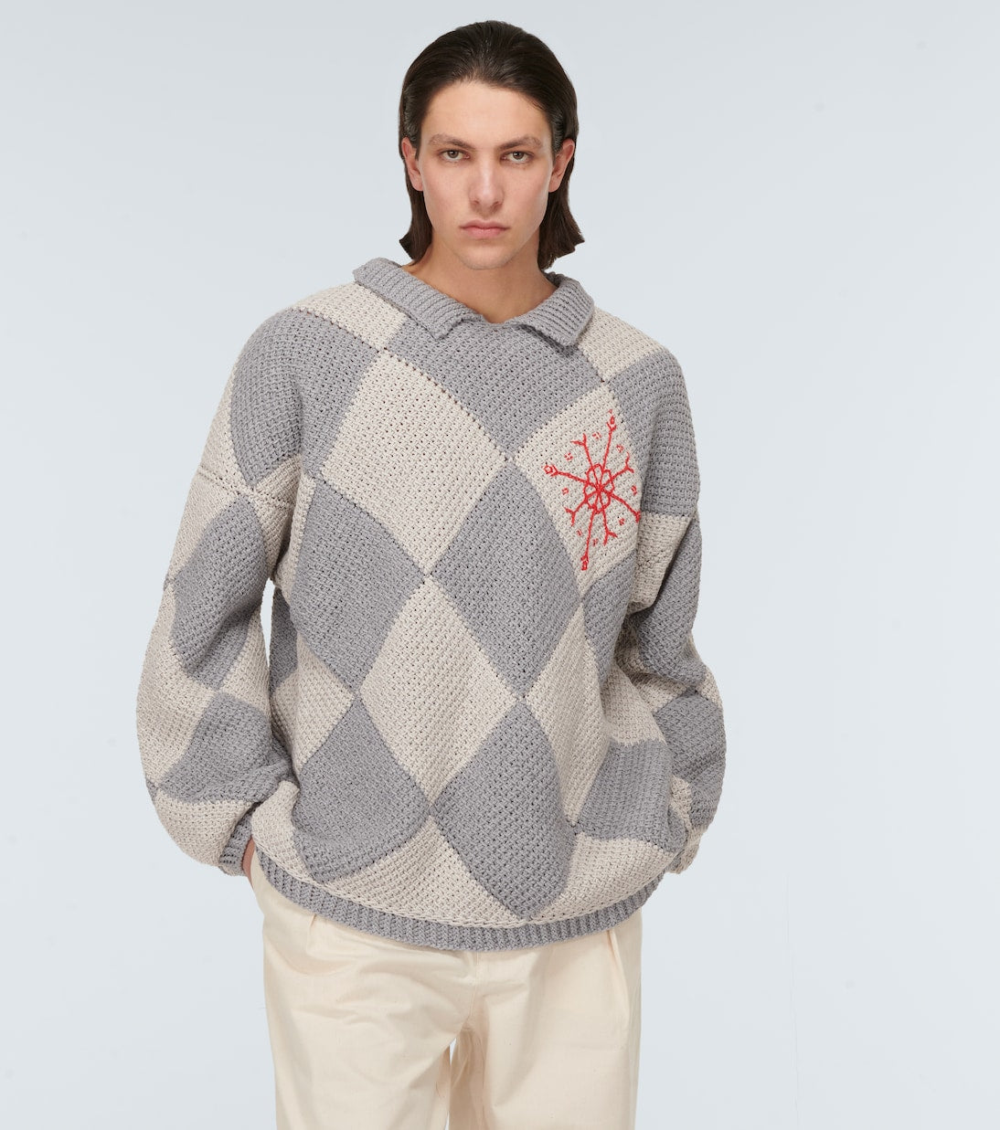Adish - Embroidered cotton sweater