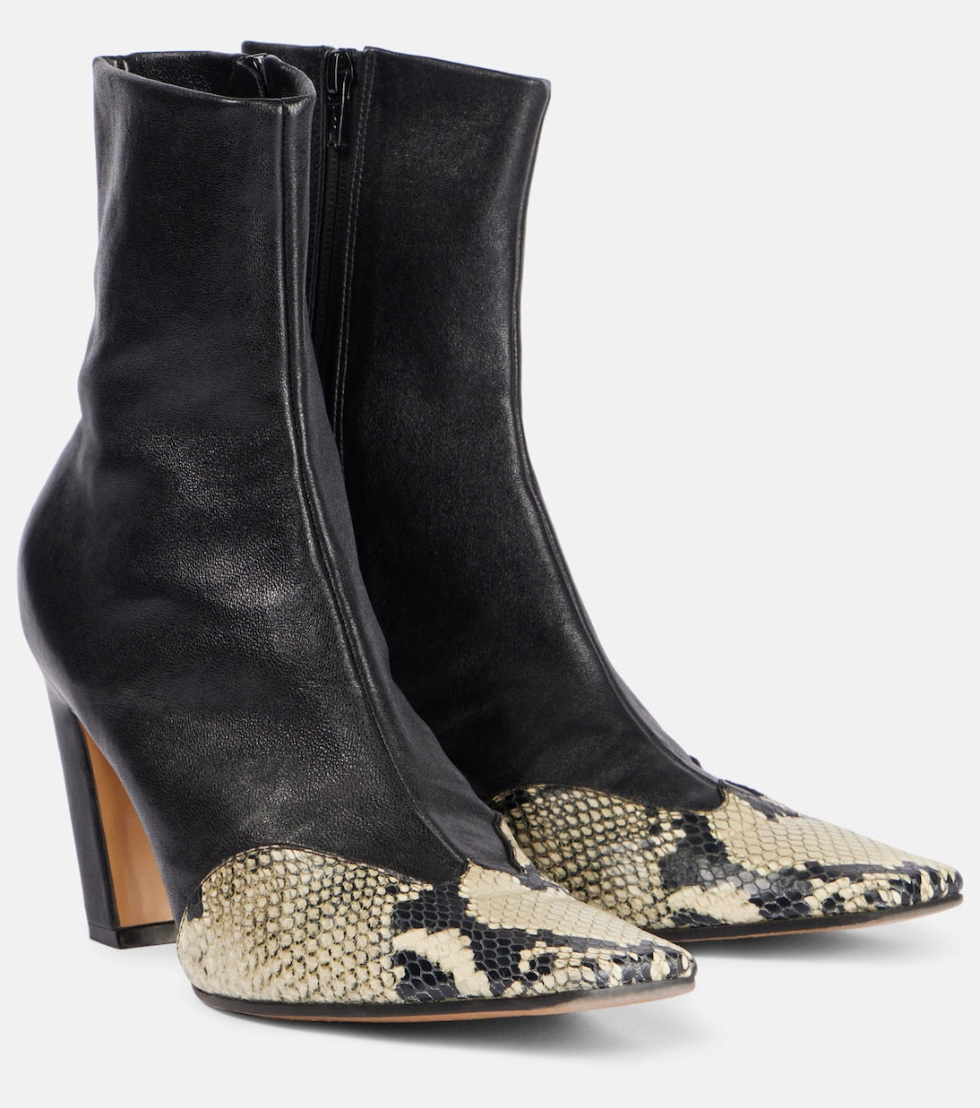 Khaite - Nevada leather ankle boots