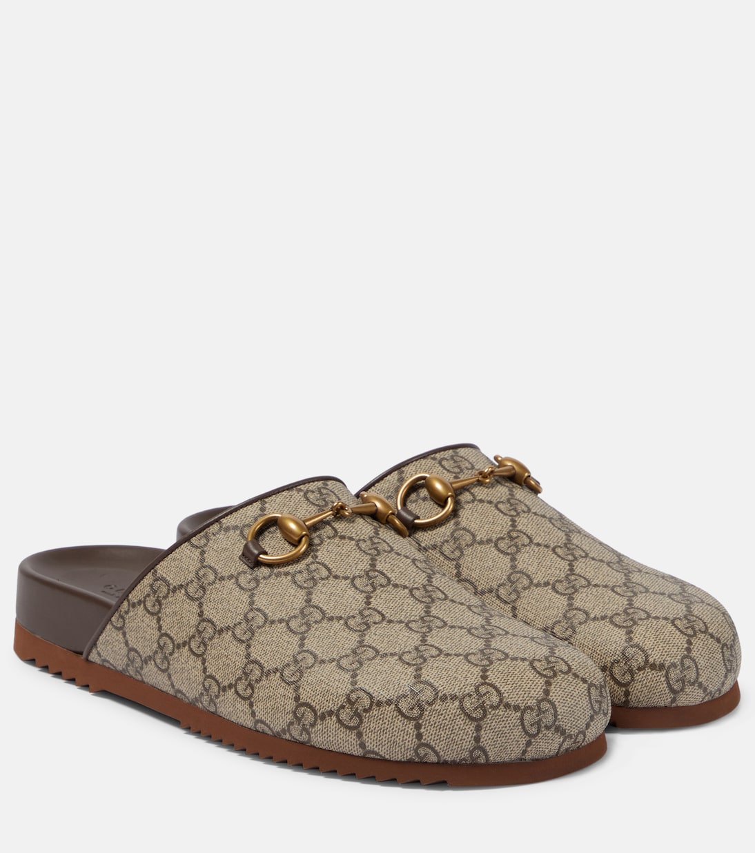 Gucci - GG Supreme Horsebit mules