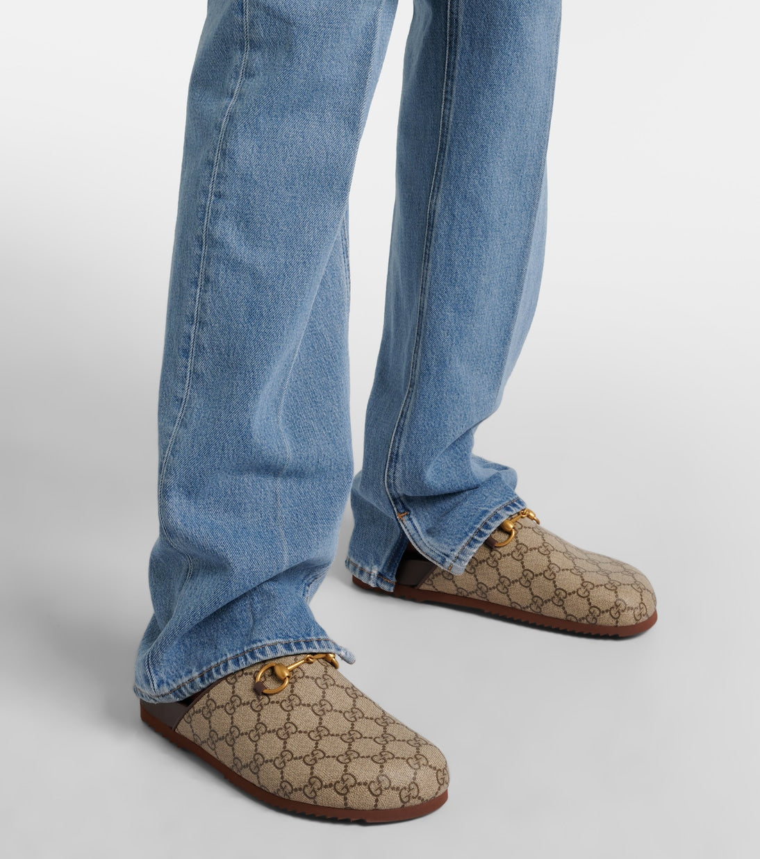 Gucci - GG Supreme Horsebit mules