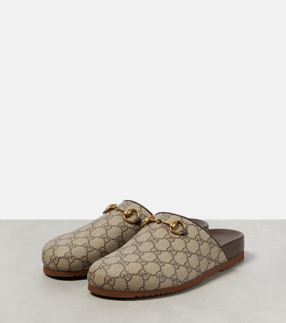 Gucci - GG Supreme Horsebit mules