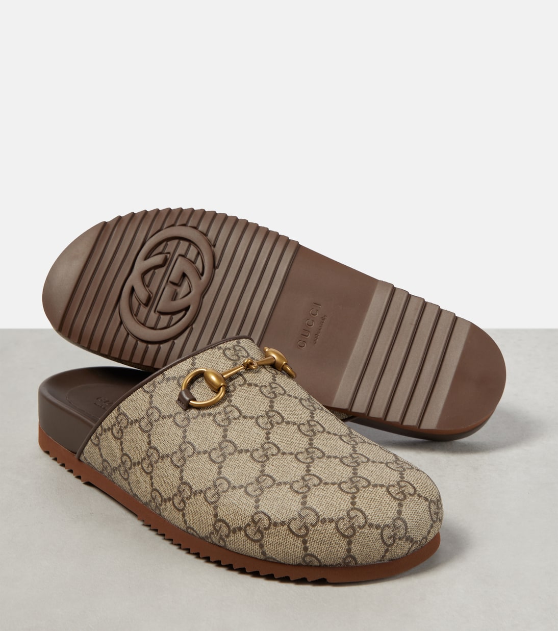 Gucci - GG Supreme Horsebit mules