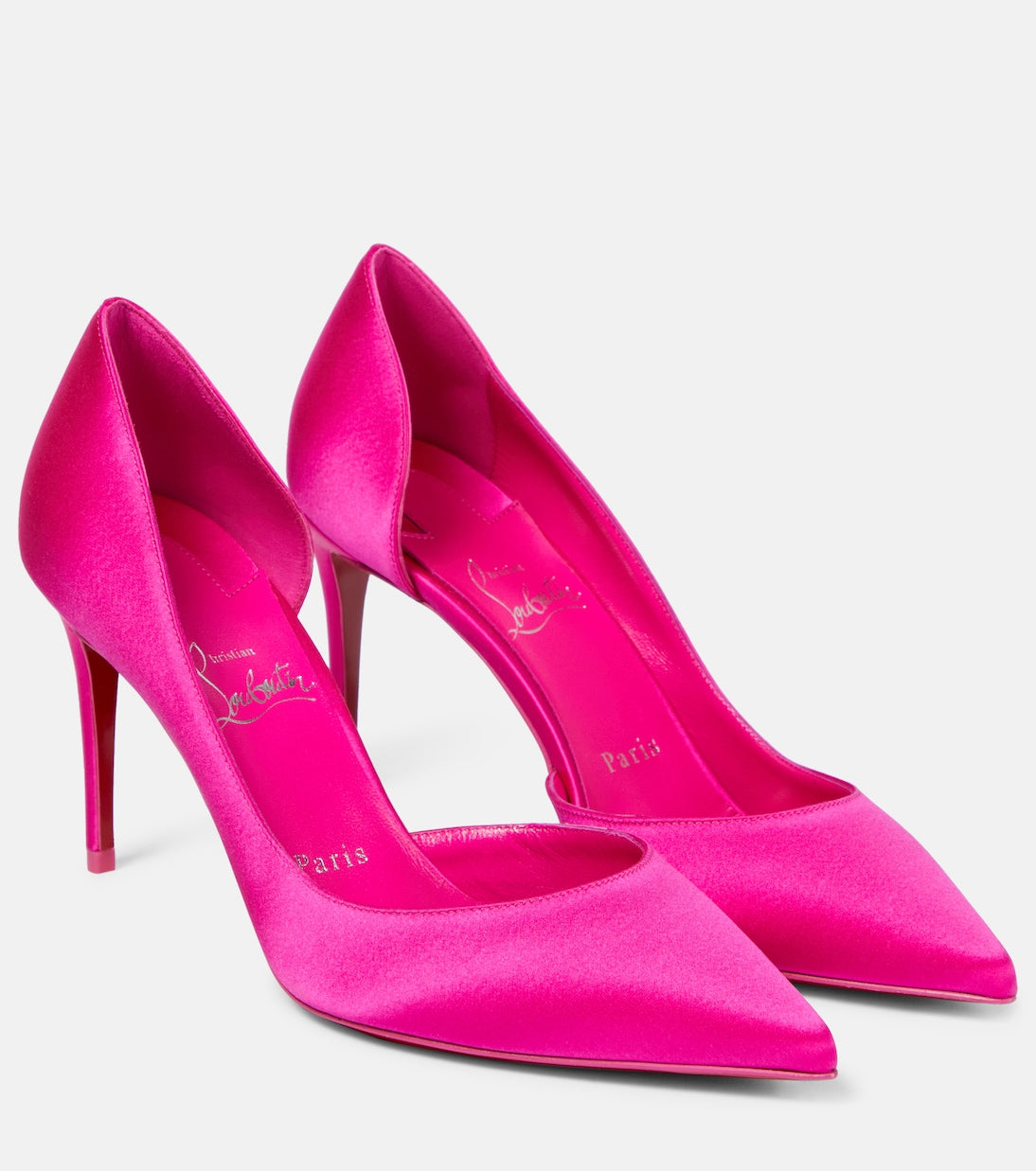 Christian Louboutin - Iriza 85 silk satin pumps