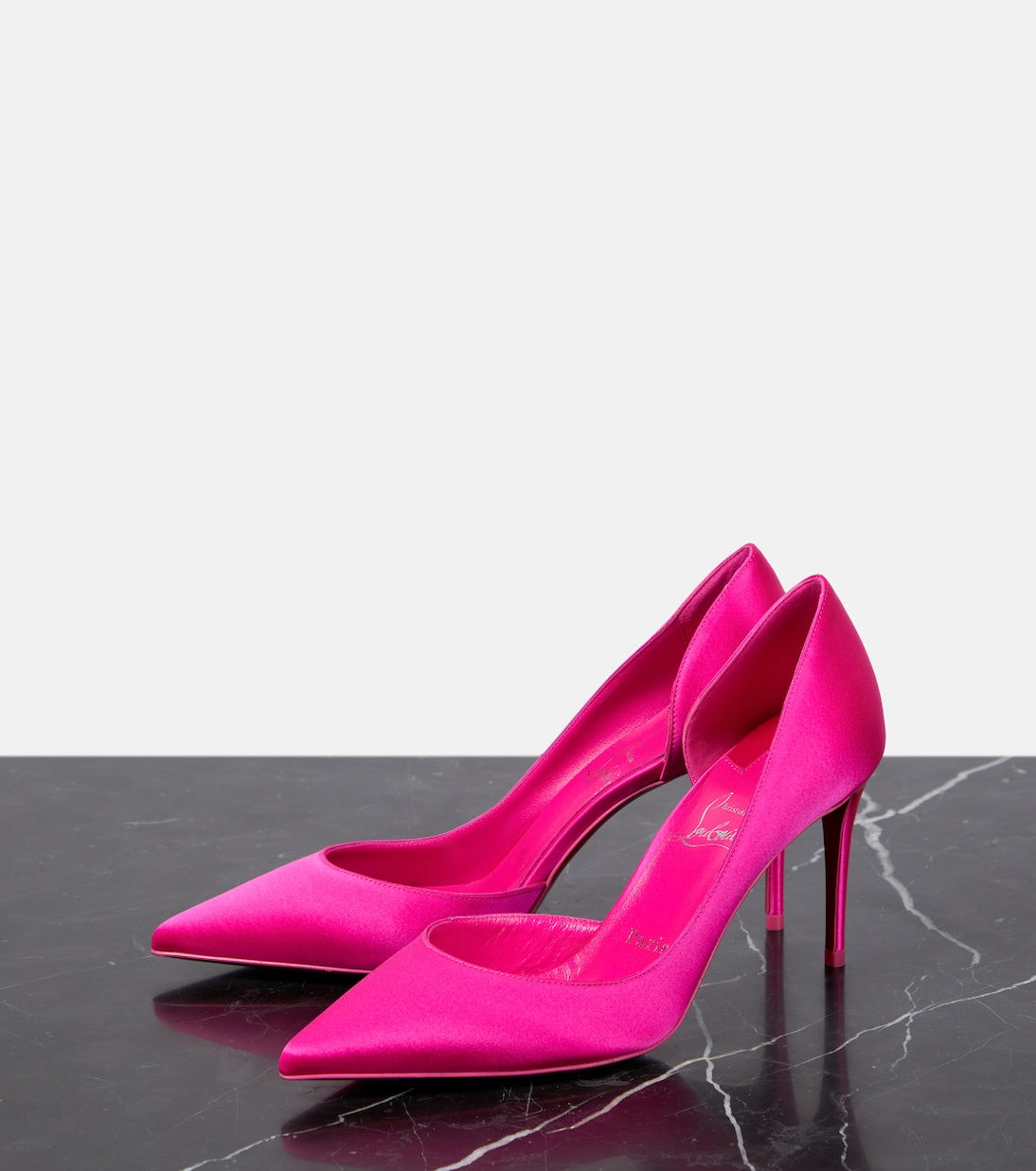 Christian Louboutin - Iriza 85 silk satin pumps
