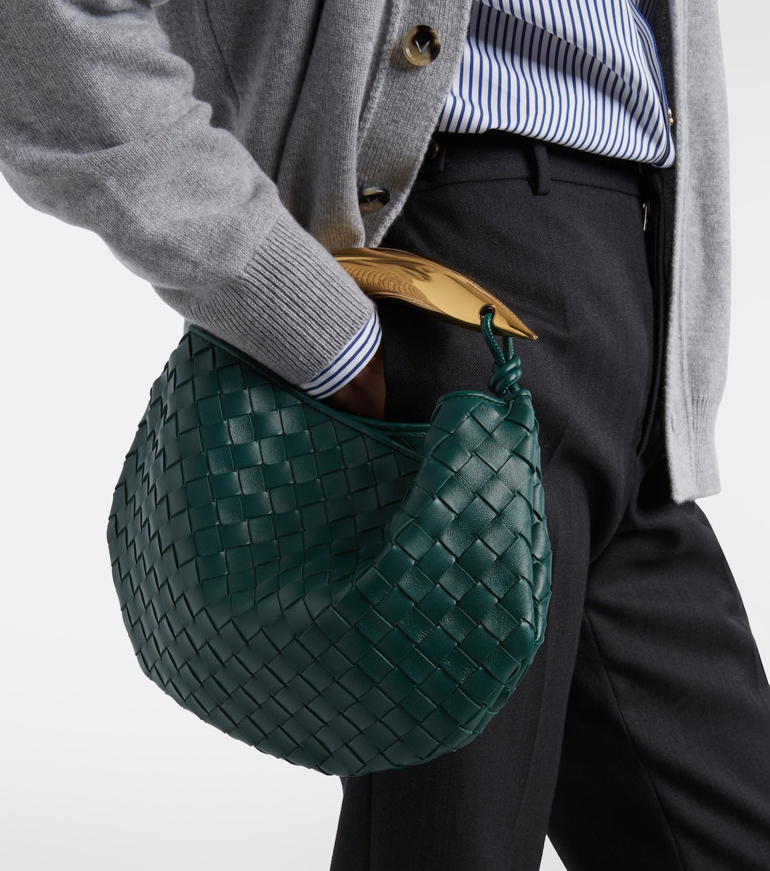 Bottega Veneta - Sardine Intrecciato leather shoulder bag