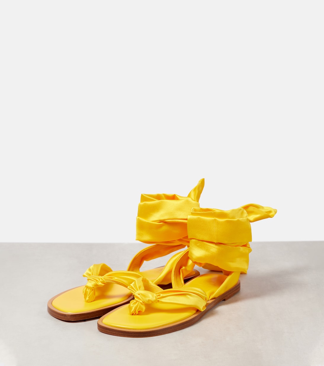 Christian Louboutin - Nilo Du Désert crêpe satin thong sandals