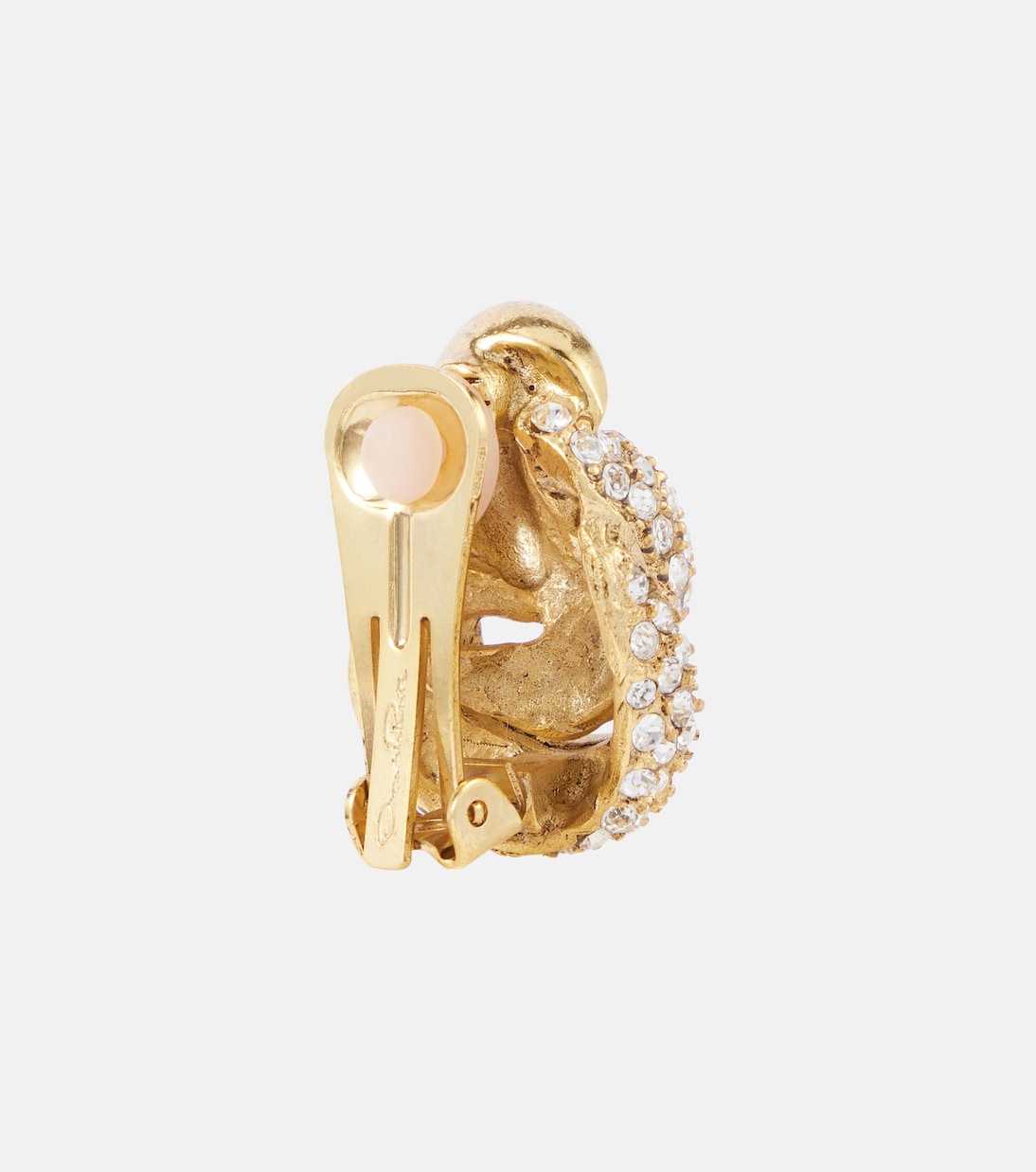 Oscar de la Renta - Love Knot 2.0 embellished clip-on earrings
