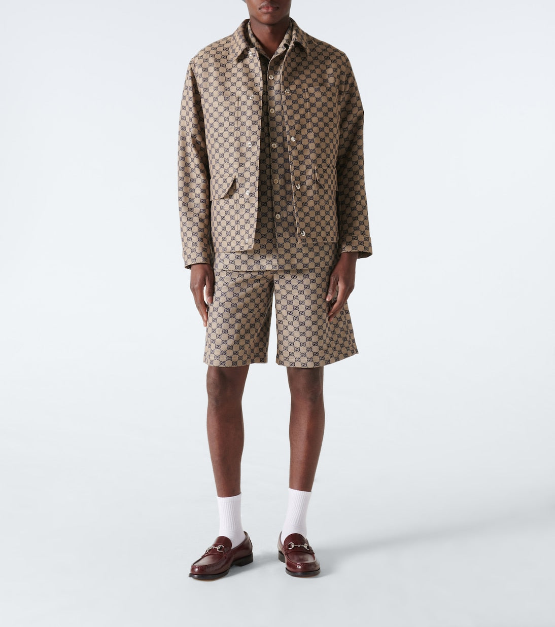 Gucci - GG linen-blend shorts