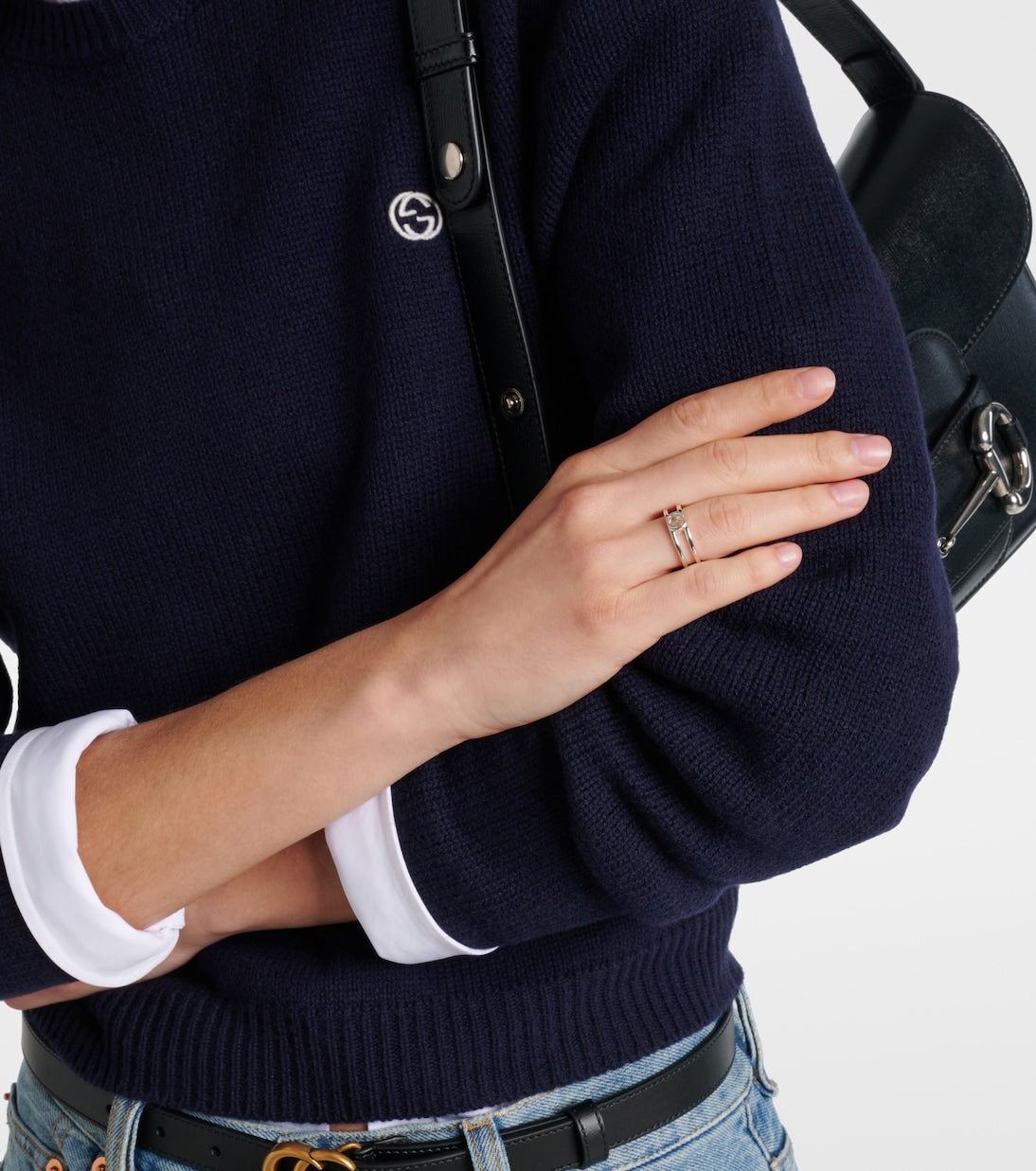 Gucci - Interlocking G sterling silver ring